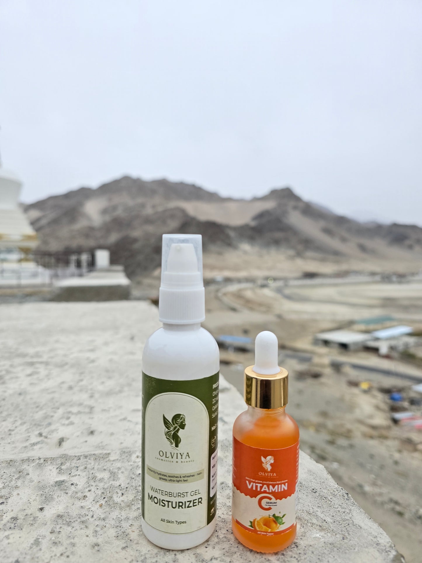 Olviya - Cosmetics & Beauty - Moisturizer Gel 100ml & Vitamin C Serum 30ml (2 in 1 Pack)