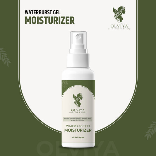 Waterburst Moisturizer Gel – Lightweight Hydration with Aloe Leaf Juice & Glycerin, Soothing & Refreshing Gel for All Skin Types (100ml)