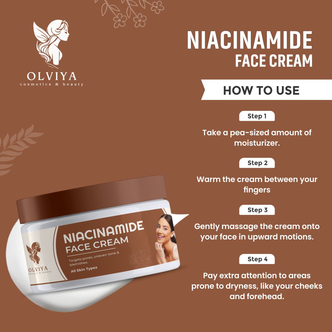 Niacinamide Face Cream โ 10% Niacinamide, Brightening & Hydrating Moisturizer with 100% Natural Ingredients, Suitable for All Skin Types (50gm)