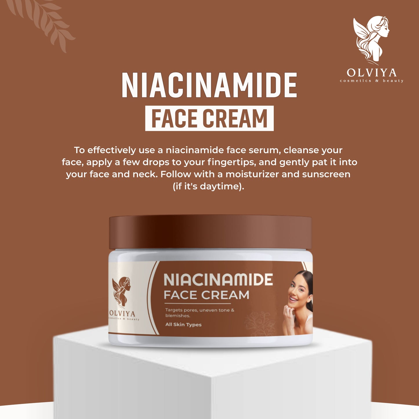 Niacinamide Face Cream โ 10% Niacinamide, Brightening & Hydrating Moisturizer with 100% Natural Ingredients, Suitable for All Skin Types (50gm)